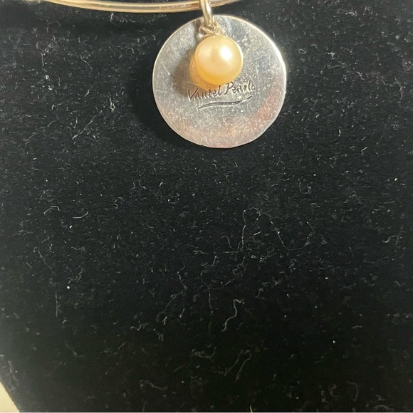 Vantel Pearls Silver Tone Freshwater Pearl Charm Bracelet Starter - Picture 3 of 9